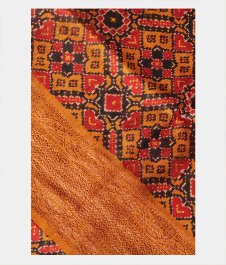 Mustard Yellow Tussar Printed Saree T228633-image