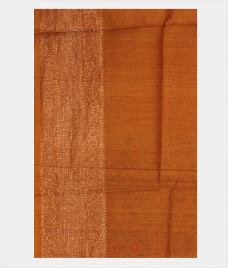 Mustard Yellow Tussar Printed Saree T2286333