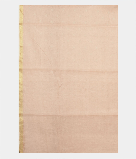 Light Peach Chanderi Cotton Embroidery Saree T1970133