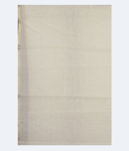 White Chanderi Cotton Embroidery Saree T1451583