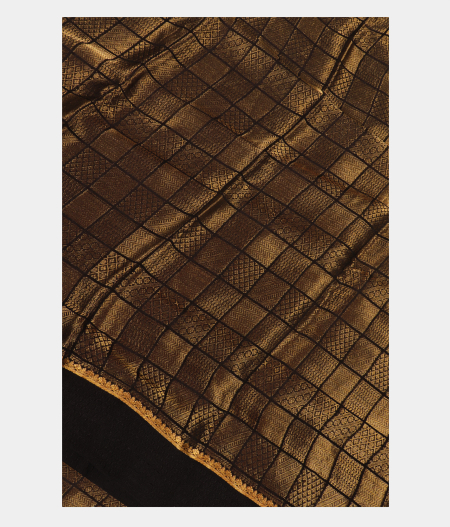 Black Crepe Silk Saree T159045-image