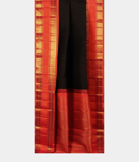 Black Handwoven Kanjivaram Silk Saree T2272712