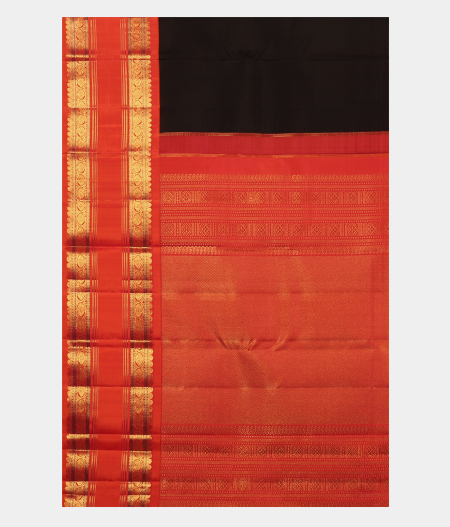 Black Handwoven Kanjivaram Silk Saree T2272714