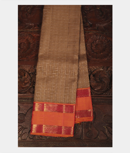 Light Brown Handwoven Kanjivaram Silk Saree T224577-image