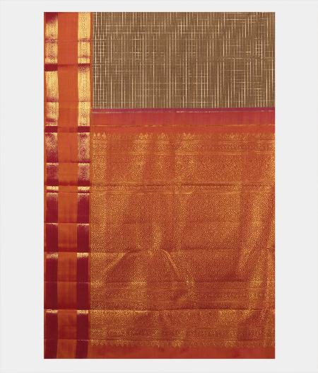 Light Brown Handwoven Kanjivaram Silk Saree T2245774
