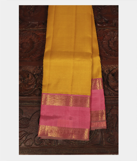 Yellow Handwoven Kanjivaram Silk Saree T228056-image