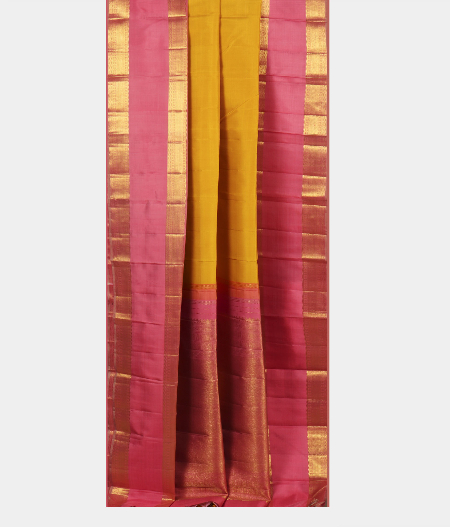Yellow Handwoven Kanjivaram Silk Saree T2280562
