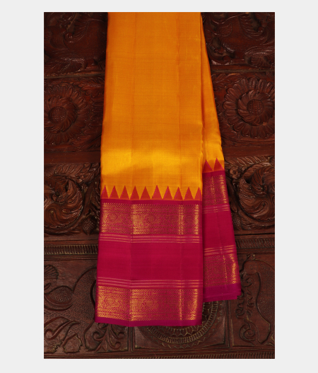 Yellow Handwoven Kanjivaram Silk Saree T230436-image