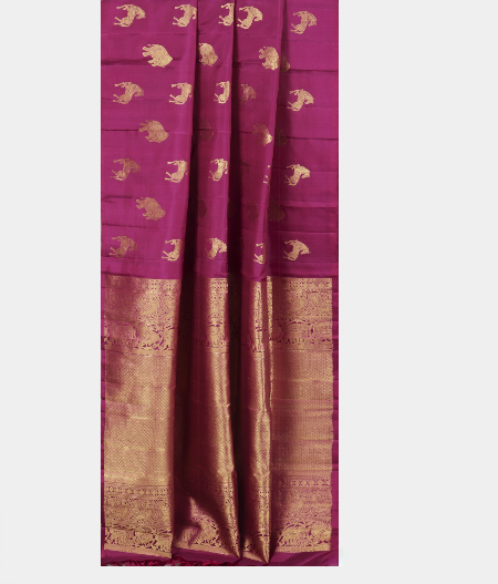 Purple Handwoven Kanjivaram Silk Saree T2290212