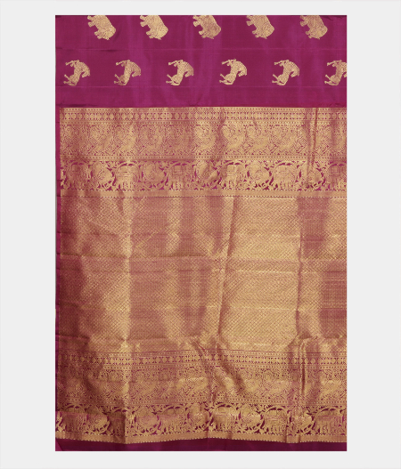 Purple Handwoven Kanjivaram Silk Saree T2290214