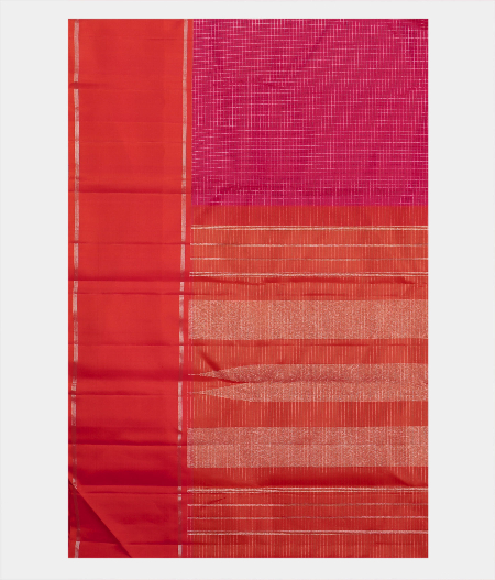 Magenta  Handwoven Kanjivaram Silk Saree T2298794