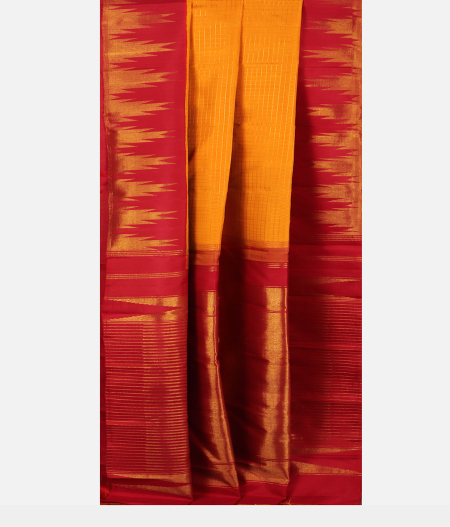 Yellow Handwoven Kanjivaram Silk Saree T2304432