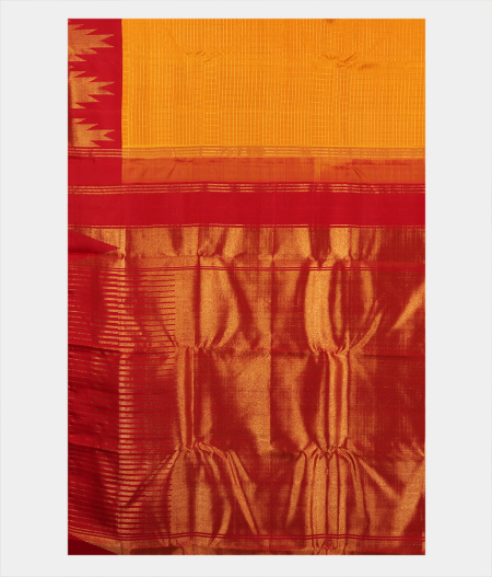 Yellow Handwoven Kanjivaram Silk Saree T2304434