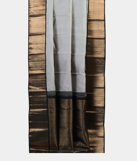 Light Grey Handwoven Kanjivaram Silk Saree T1928612