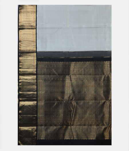 Light Grey Handwoven Kanjivaram Silk Saree T1928614