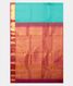 Greenish Blue Handwoven Kanjivaram Silk Saree T2253364