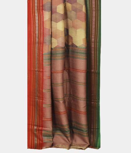 Beige  Vidarbha Tussar Saree T2273462