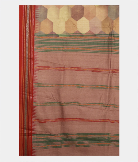 Beige  Vidarbha Tussar Saree T2273464