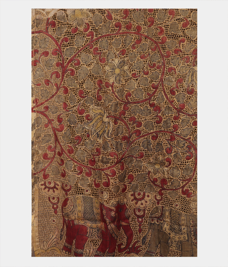 Black Bandhani Tussar Saree T2114224