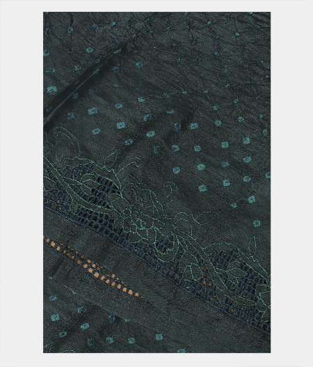 Blue Bandhani Tussar Saree T226565-image