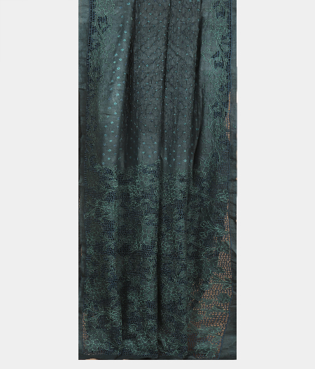 Blue Bandhani Tussar Saree T2265652