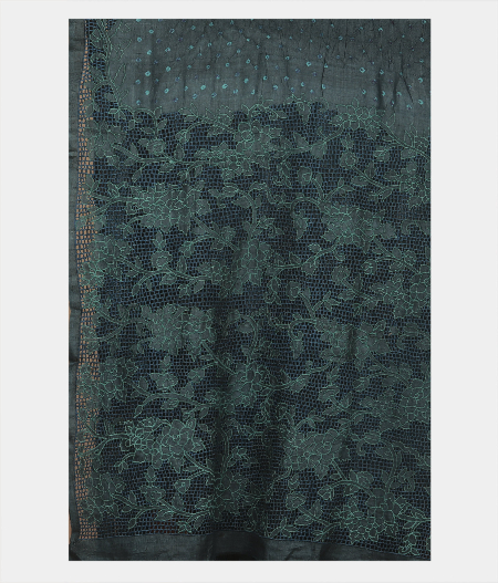 Blue Bandhani Tussar Saree T2265654