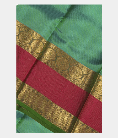 Bluish Green Soft Silk Saree T95827-image