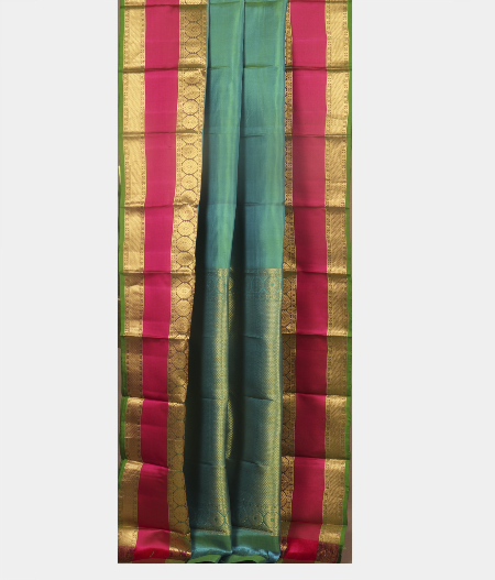 Bluish Green Soft Silk Saree T958272