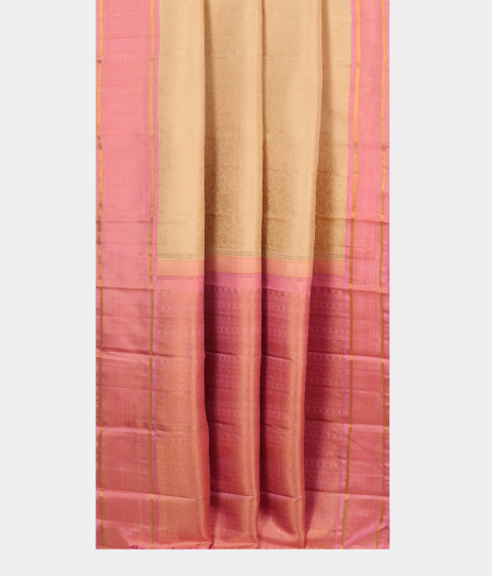 Cream Handwoven Kanjivaram Silk Saree T1928562