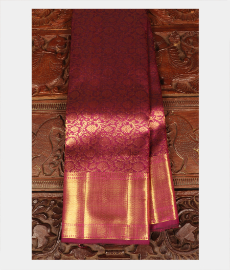 Purple Handwoven Kanjivaram Silk Saree T231753-image