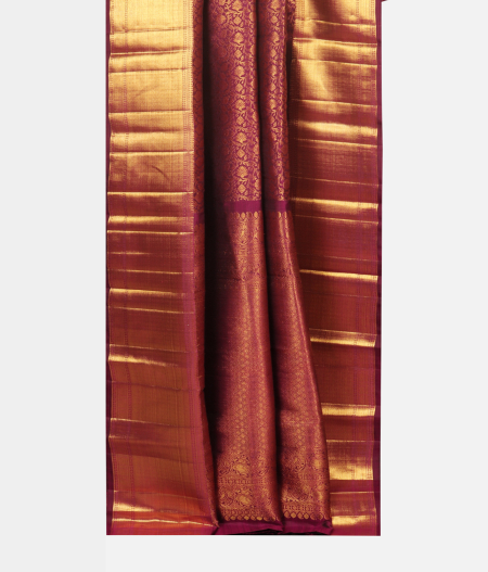 Purple Handwoven Kanjivaram Silk Saree T2317532