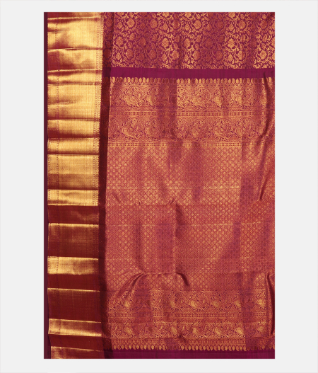 Purple Handwoven Kanjivaram Silk Saree T2317534