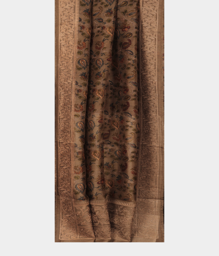 Light Grey Kora Organza Printed Saree T2301964