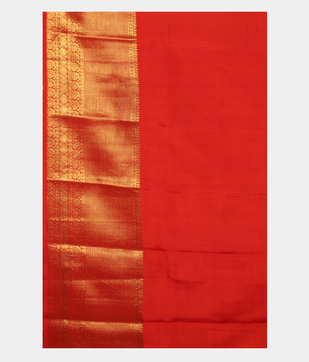 Black Handwoven Printed Kanjivaram Silk Pavadai T1907552