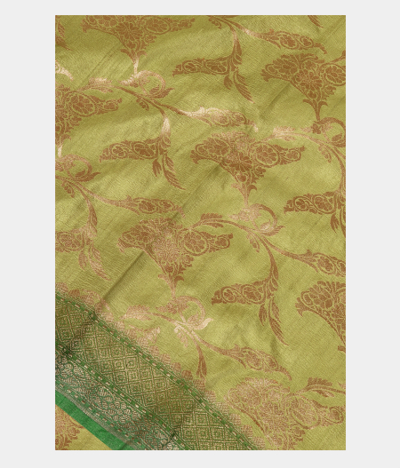 Mehndi Green Tussar Georgette Silk Saree T230168-image