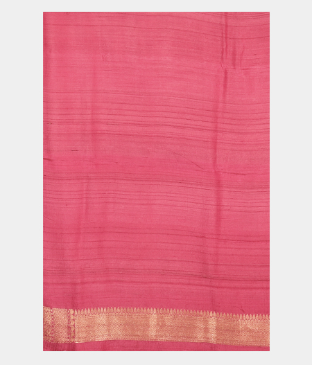 Pink Tussar Georgette Silk Saree T2301693