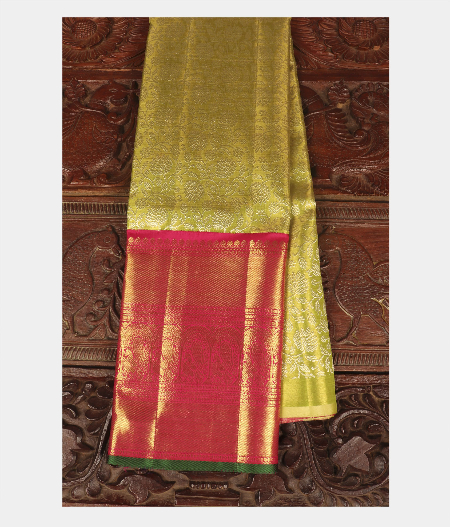 Light Green Handwoven Kanjivaram Silk Pavadai T231686-image