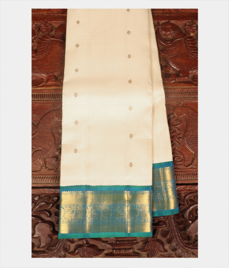 Off White Handwoven Kanjivaram Silk Saree T192925-image