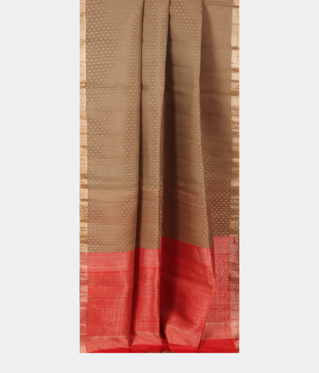 Beige Woven Raw Silk Saree T2314722