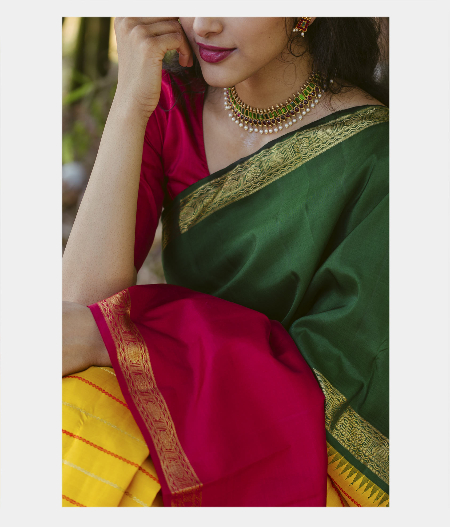 Yellow Kanjivaram Silk Saree T1841883