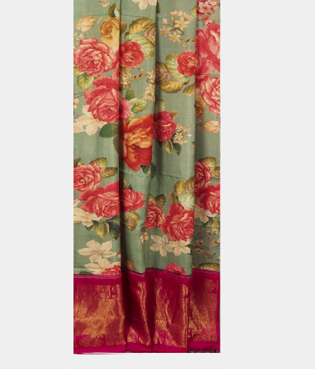 Light Green Kanjivaram Silk Dupatta T2288672