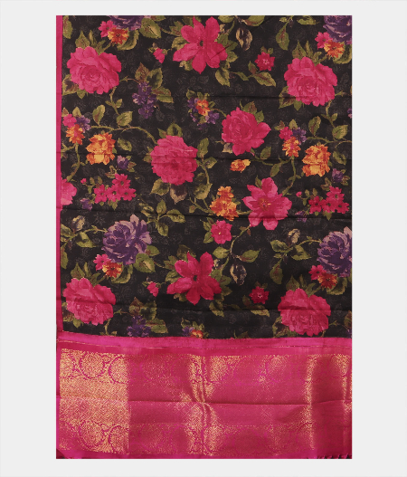 Black Kanjivaram Silk Dupatta T2150423