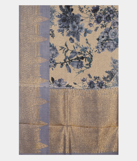 Grey Printed Kanjivaram Silk DupattaT2288723