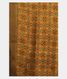 Mustard Yellow Printed Raw Silk Saree T2315583