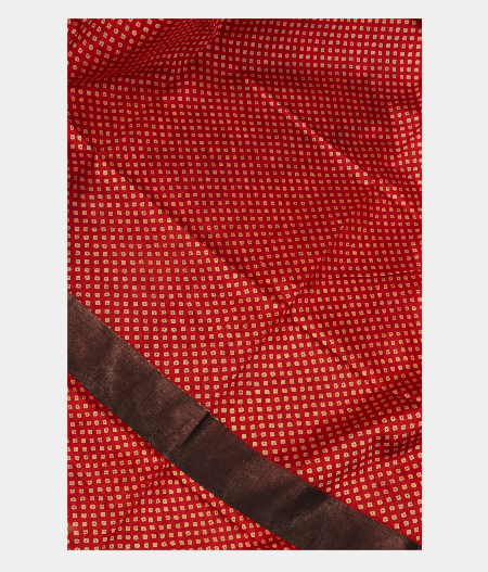 Red Printed Raw Silk Saree T231555-image