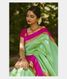 Bluish Apple Green  Handwoven Kanjivaram Silk Saree T2269771