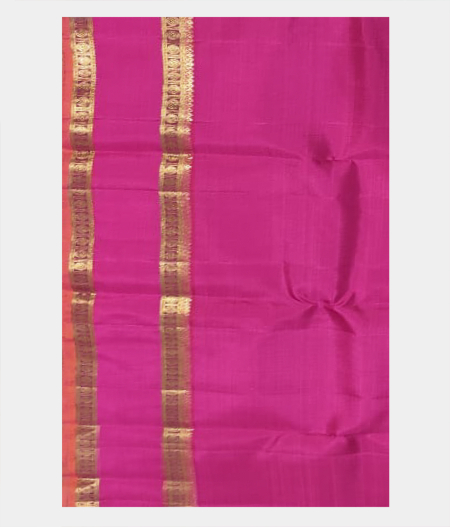 Bluish Apple Green  Handwoven Kanjivaram Silk Saree T2269773