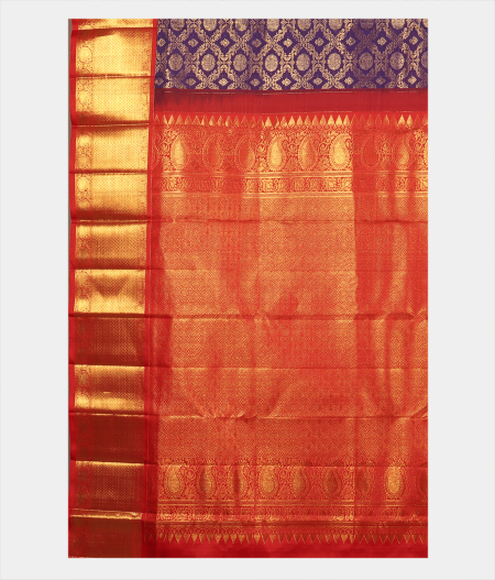 Purple Handwoven Kanjivaram Silk Saree T2318064