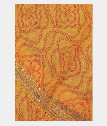 Yellow Kora Organza Printed Saree T231942-image