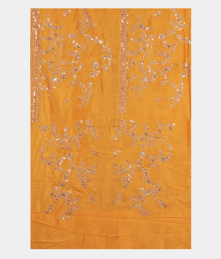 Yellow Kora Organza Printed Saree T2319423